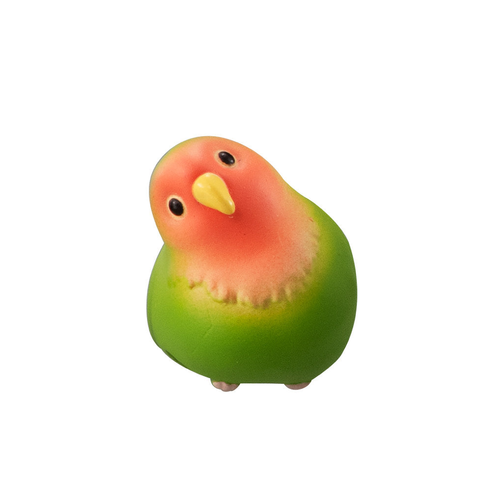 Japan Hugcot Love Bird Parrot PVC mini figure model Cable Holder