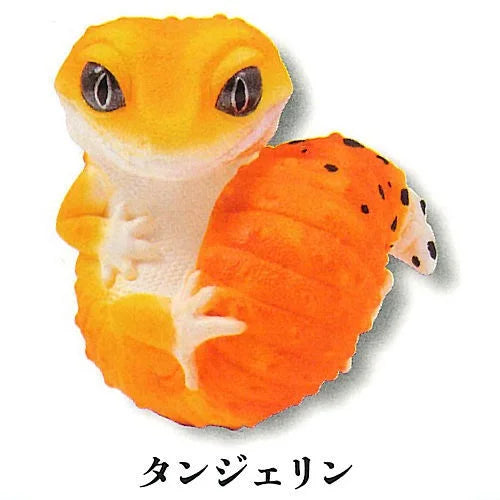 Japan Q Leopard gecko lizard PVC mini Figure model figurine keychain (C)