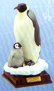 Japan Kitan Club Nature Techni Color Emperor Penguin with Chik PVC mini capsule figure model figurine with base