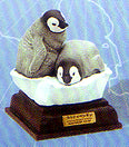 Japan Kitan Club Nature Techni Color Emperor Penguin Chik PVC mini capsule figure model figurine with base