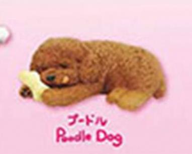 Japan Sleeping Poodle Dog animal PVC mini figure figurine Model