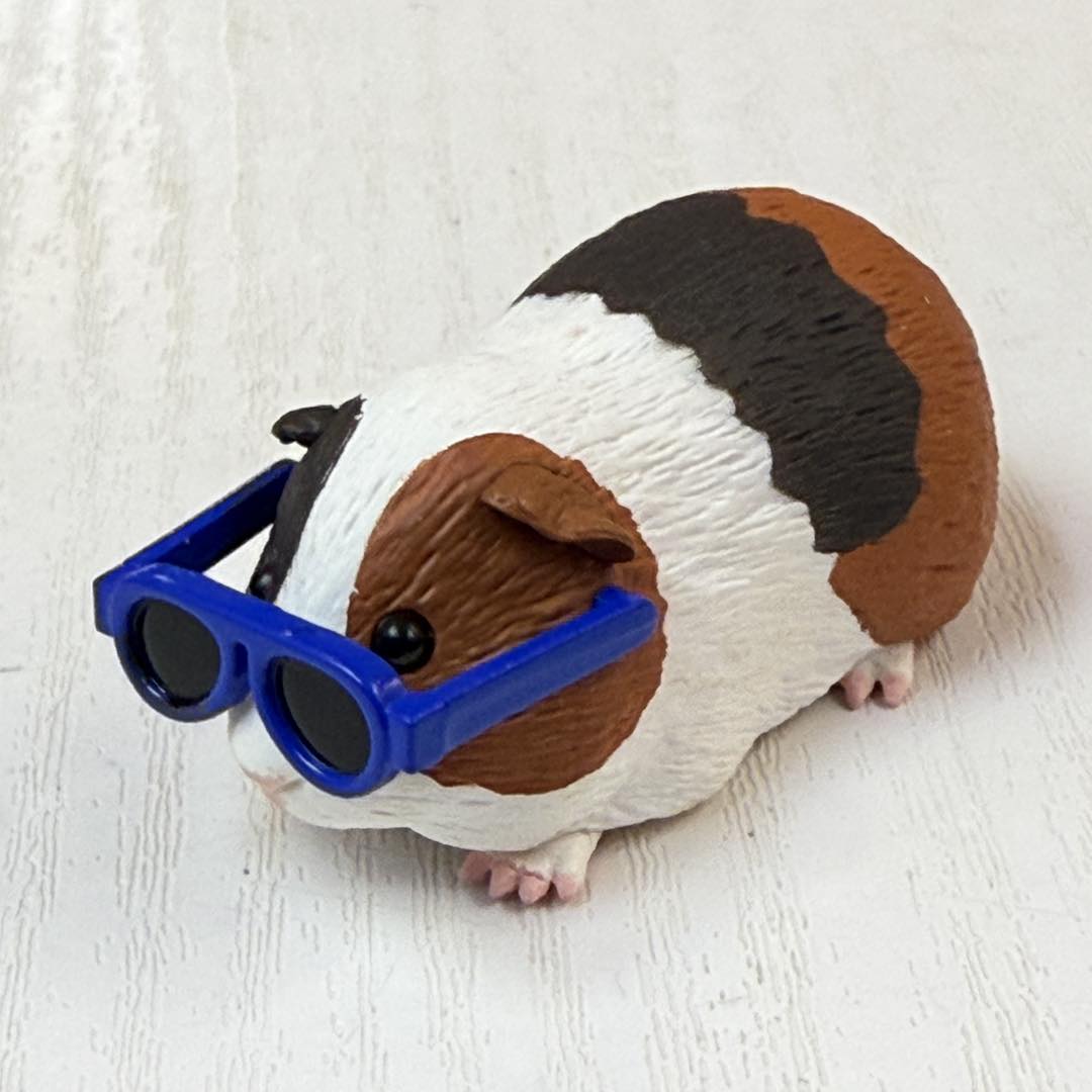 Japan Sunglasses Guinea Pig pet animal PVC mini figure figurine model B