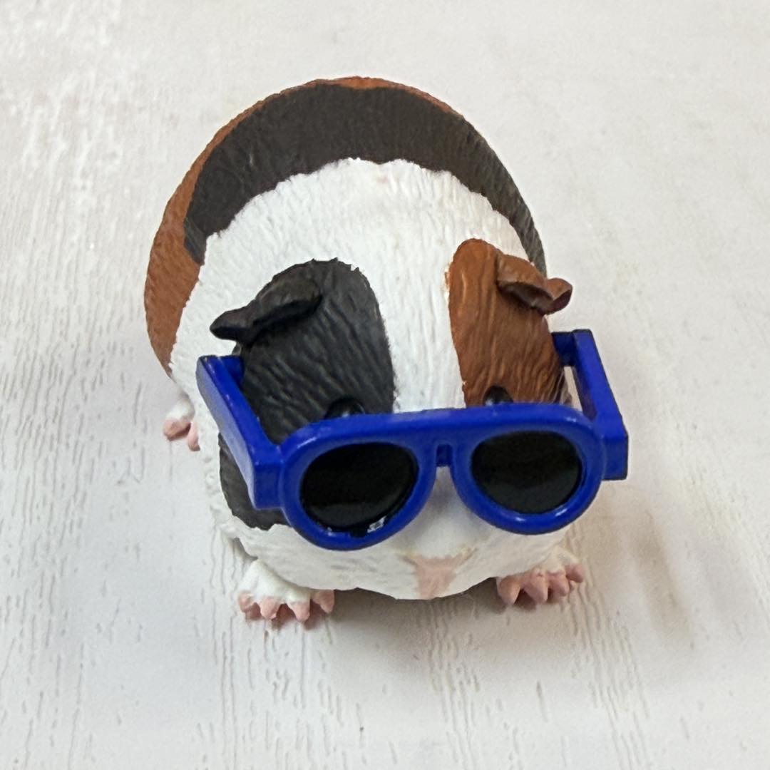 Japan Sunglasses Guinea Pig pet animal PVC mini figure figurine model B