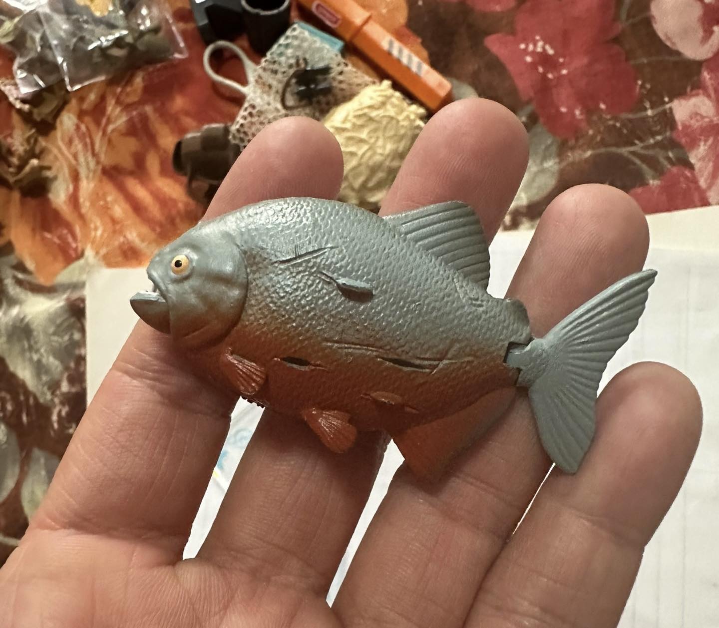 Japan Red-bellied piranha fish PVC mini Figurine action Figure Model A