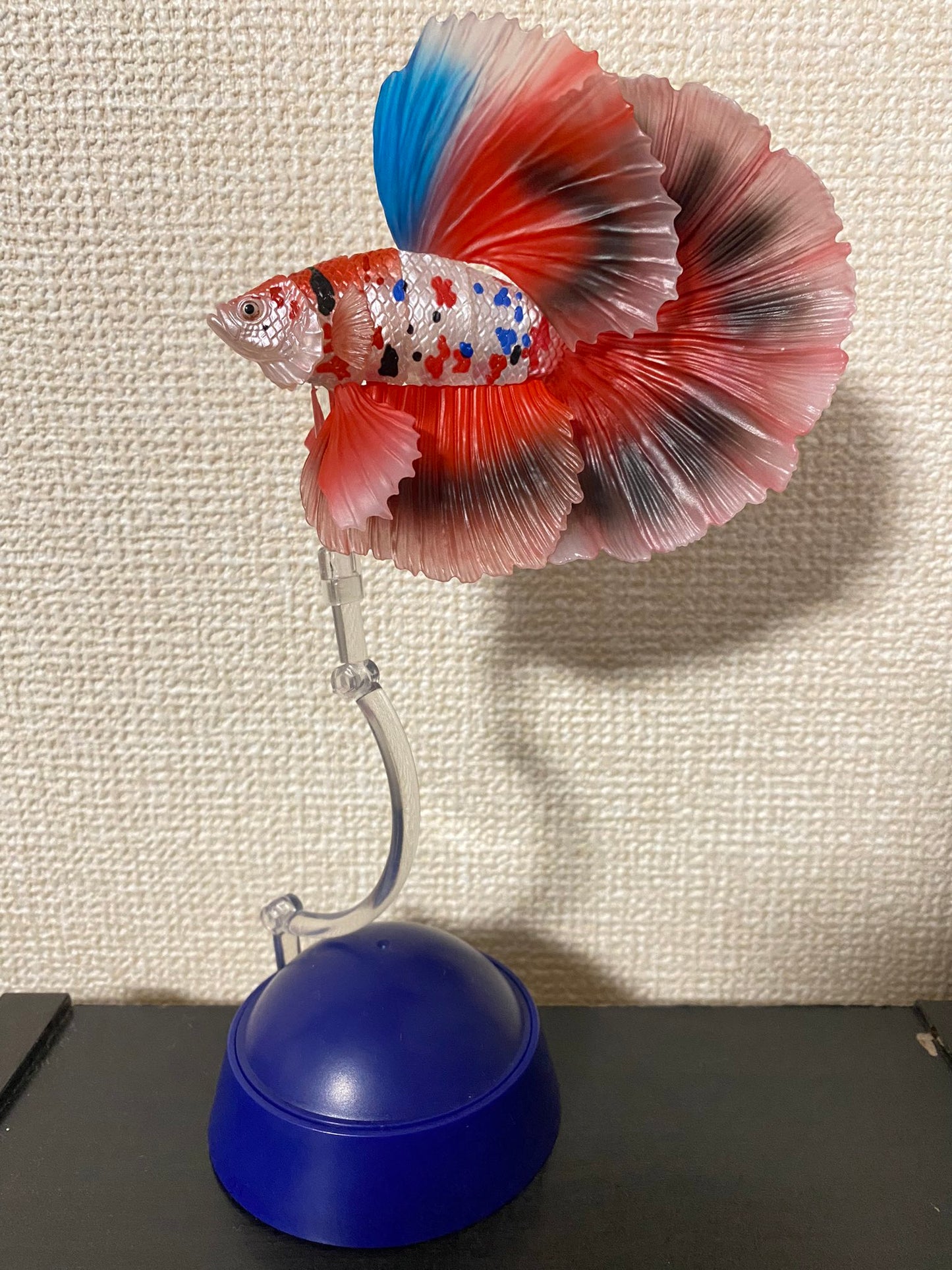 Siamese fighting fish betta fish PVC mini action figure model figurine with joints (Carp Betta Full Moon)