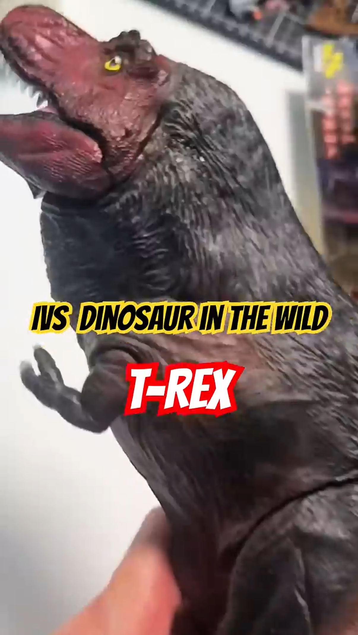 IVS Dinosaurs in the Wild T-rex Dinosaur Plastic Toy Model Action Figure Rare item