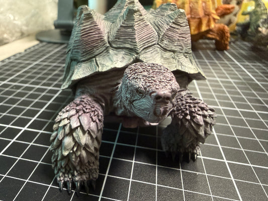 Japan Monster Geochelone sulcata Tortoise Turtle Replica Model Figurine 10cm (Grey)