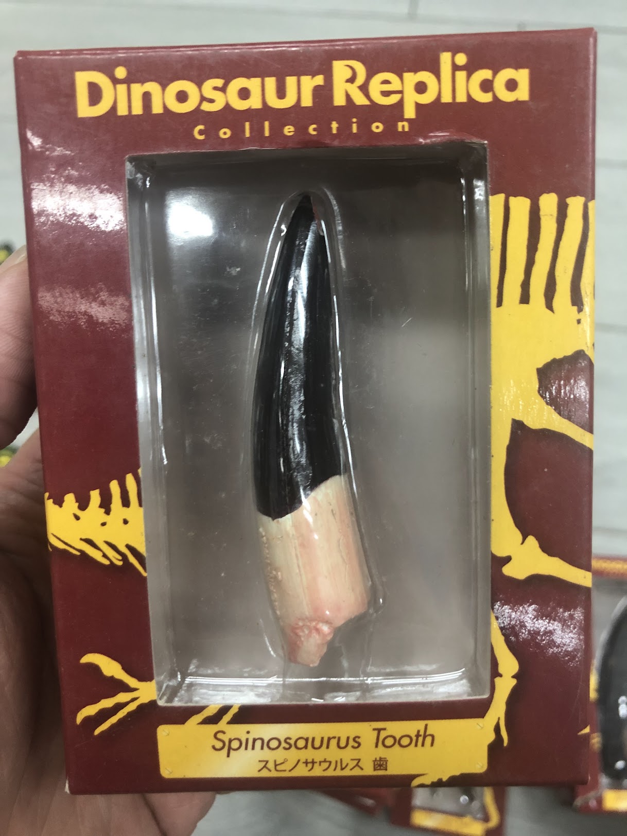 Retired Japan Dinosaur Replica Spinosaurus Tooth PVC Figure Figurine Model