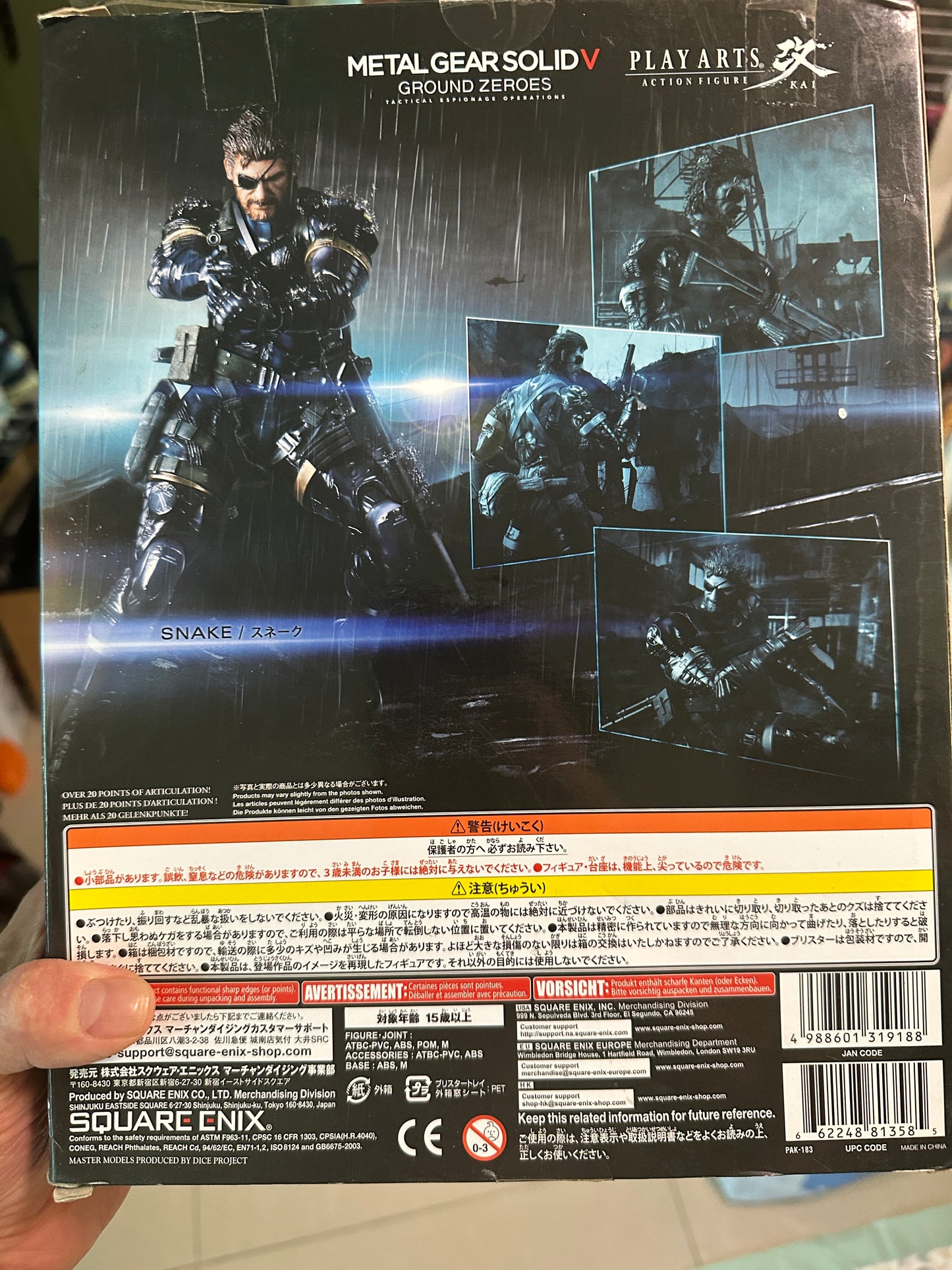 METAL GEAR SOLID V GROUND ZEROES PLAY ARTS Kai Snake (PVC Painted Action Figure)