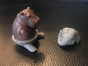 Japan Hippo act as Elephant animal PVC mini Model Figure Figurine