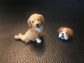 Japan Bulldog act as Labrador Retriever dog animal PVC mini Model Figure Figurine