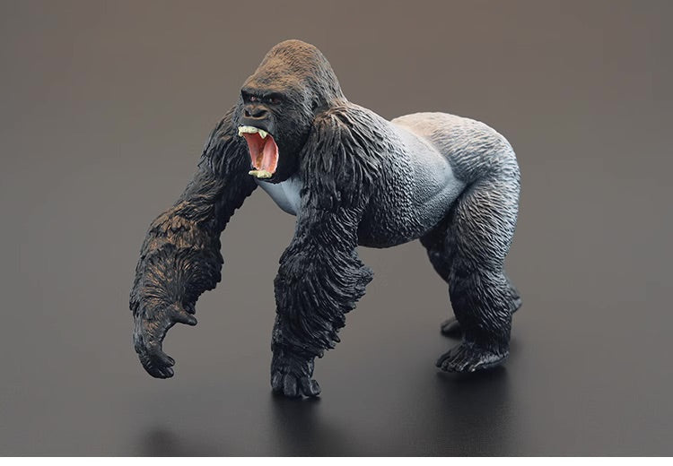 Silver Back Gorilla Ape animal PVC Solid Figurine Figure Model