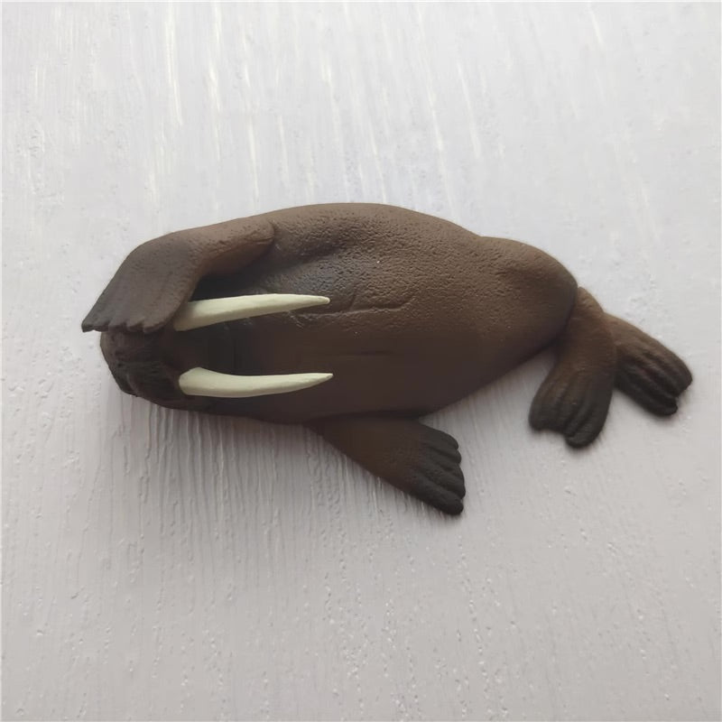 Japan ZooZooZoo Sleeping Walrus Lion Chimpanzee Sea Otter White Cat & Dog animal PVC mini figure figurine model