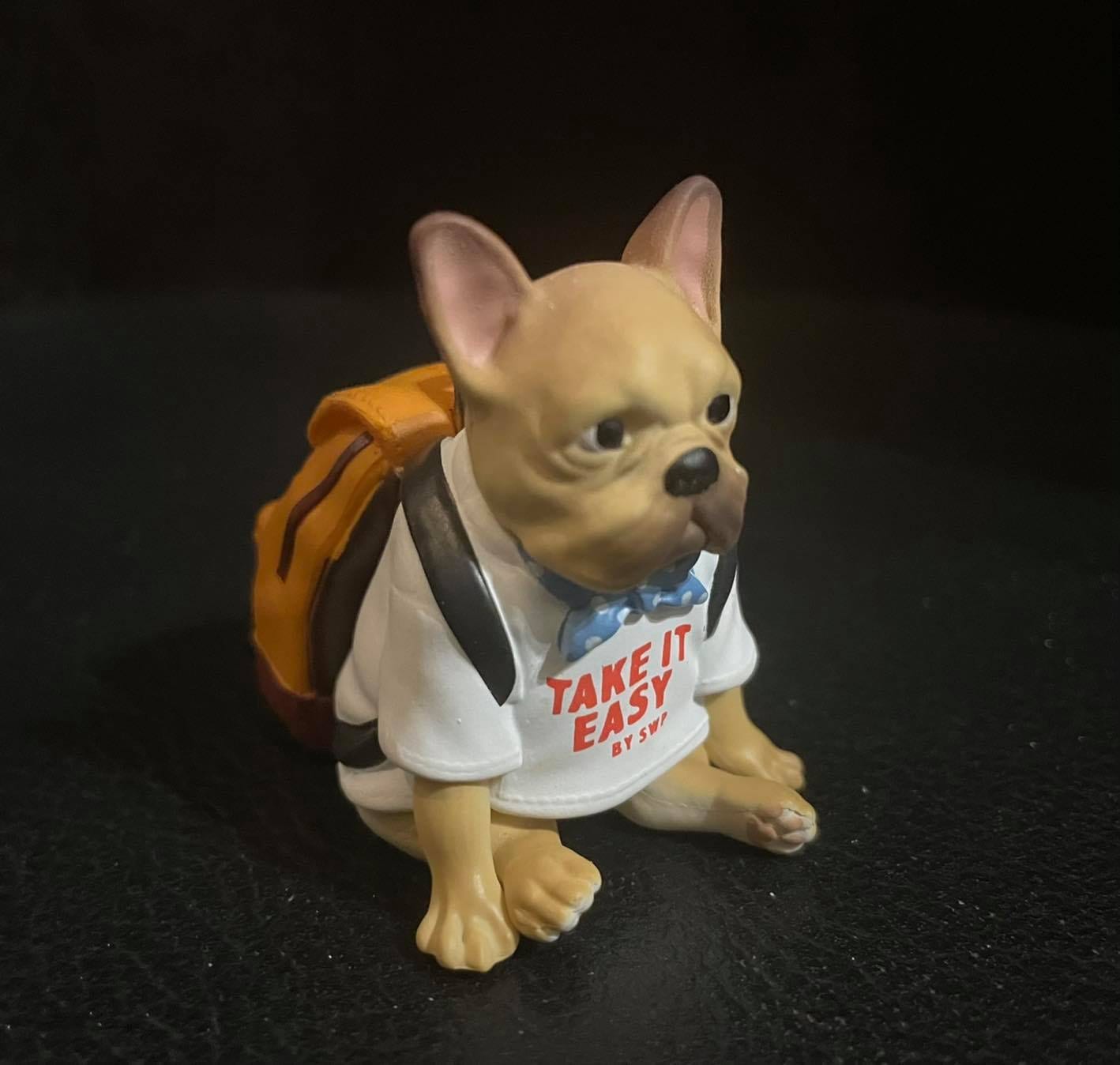 Only Wan Capsule Dog French Bulldog PVC Mini Figure Figurine Model A