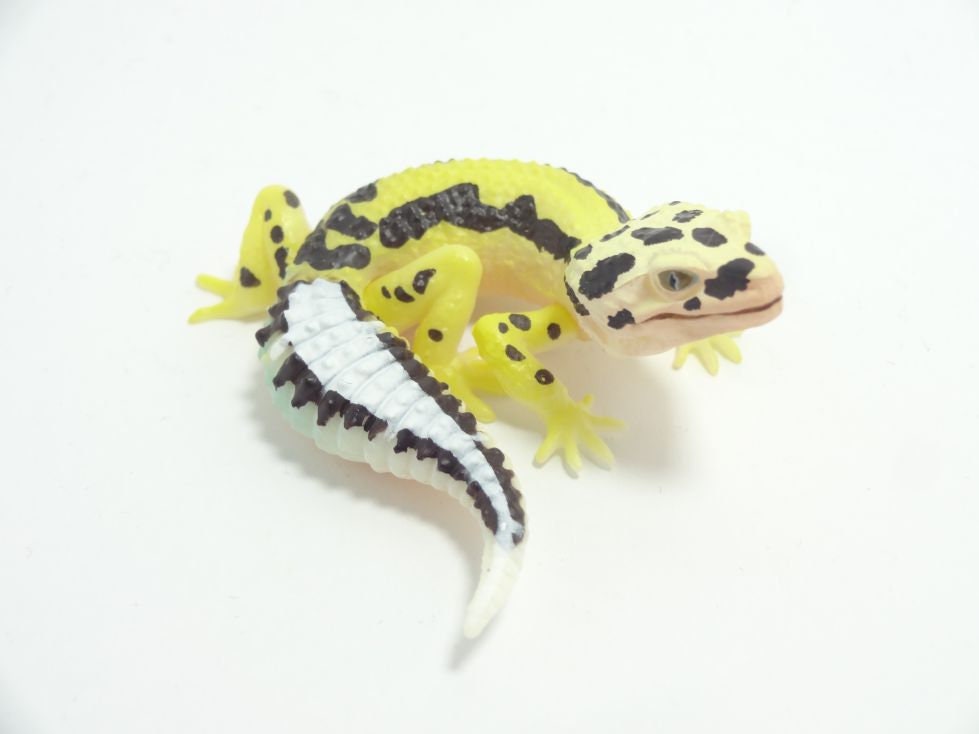 Japan bold stripe Leopard gecko lizard PVC mini Figure model figurine