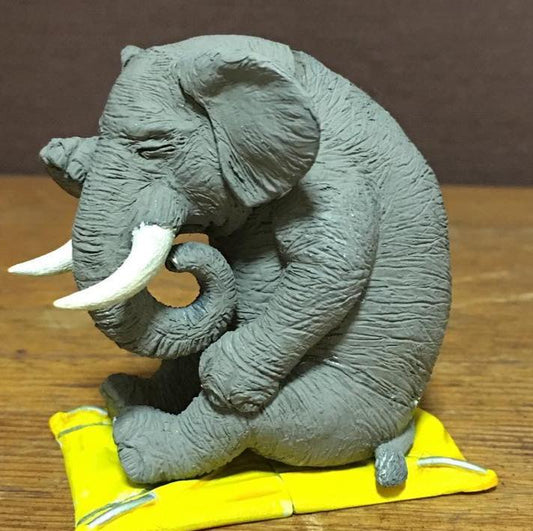 Animal Life Asakuma Toshio Picnic animal Camp Elephant PVC Mini Figurine Figure Model