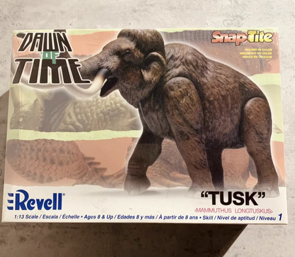 Vintage Revell DAWN of TIME Dinosaur TUSK Mammoth 1:13 Model Kit