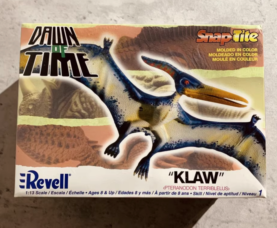 Vintage Revell DAWN of TIME Dinosaur KLAW Pteranodon 1:13 Model Kit