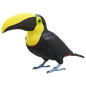 Japan Chestnut-mandibled toucan Bird PVC mini figure model capsule C