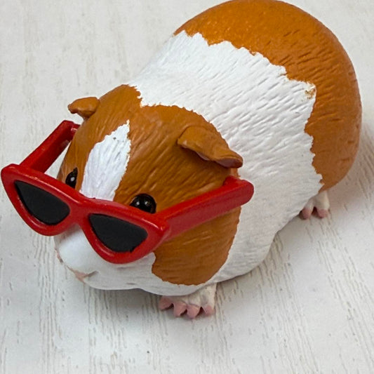 Japan Sunglasses Guinea Pig pet animal PVC mini figure figurine model A