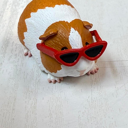 Japan Sunglasses Guinea Pig pet animal PVC mini figure figurine model A