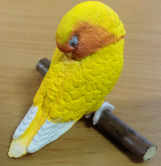 Retired Japan SHINEG Sleeping Love Bird Parrot Bird PVC mini figure figurine Model C