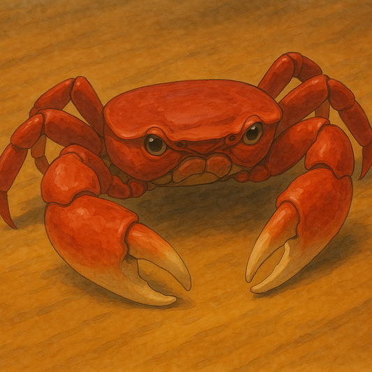 Red clawed crab PVC Action Figure model with joints