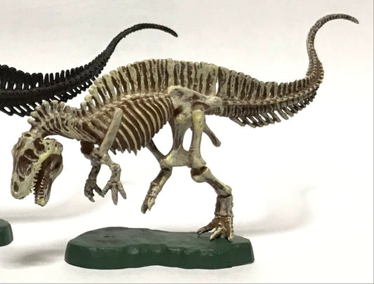 Retired Kaiyodo Sculpture of The largest & strongest Carnivore Dinosaur Acrocanthosaurus Skeleton PVC mini figure model (White)