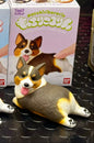 Japan Mocchiri Kororin Puppy PVC hollowed figure model toy (Corgi Dog Black)