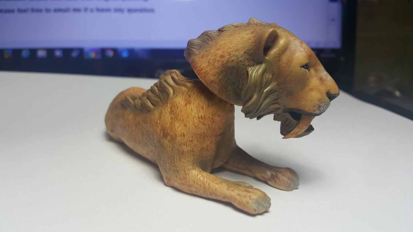 Retired FARCRY Primal Smilodon saber-toothed cat dinosaur PVC Model Figure RARE