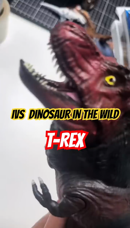 IVS Dinosaurs in the Wild T-rex Dinosaur Plastic Toy Model Action Figure Rare item