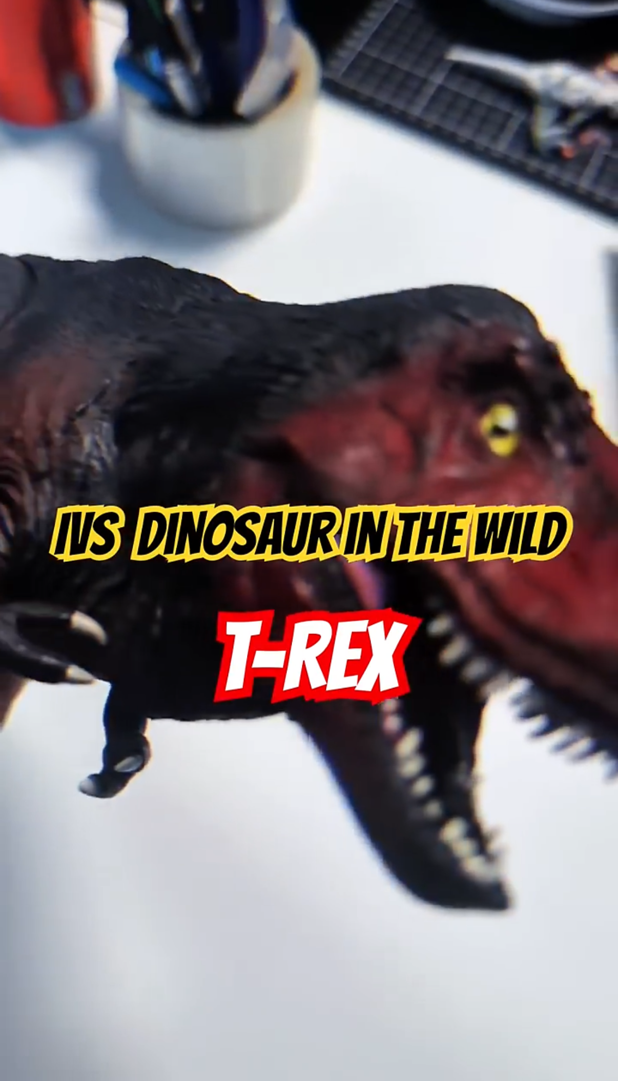 IVS Dinosaurs in the Wild T-rex Dinosaur Plastic Toy Model Action Figure Rare item