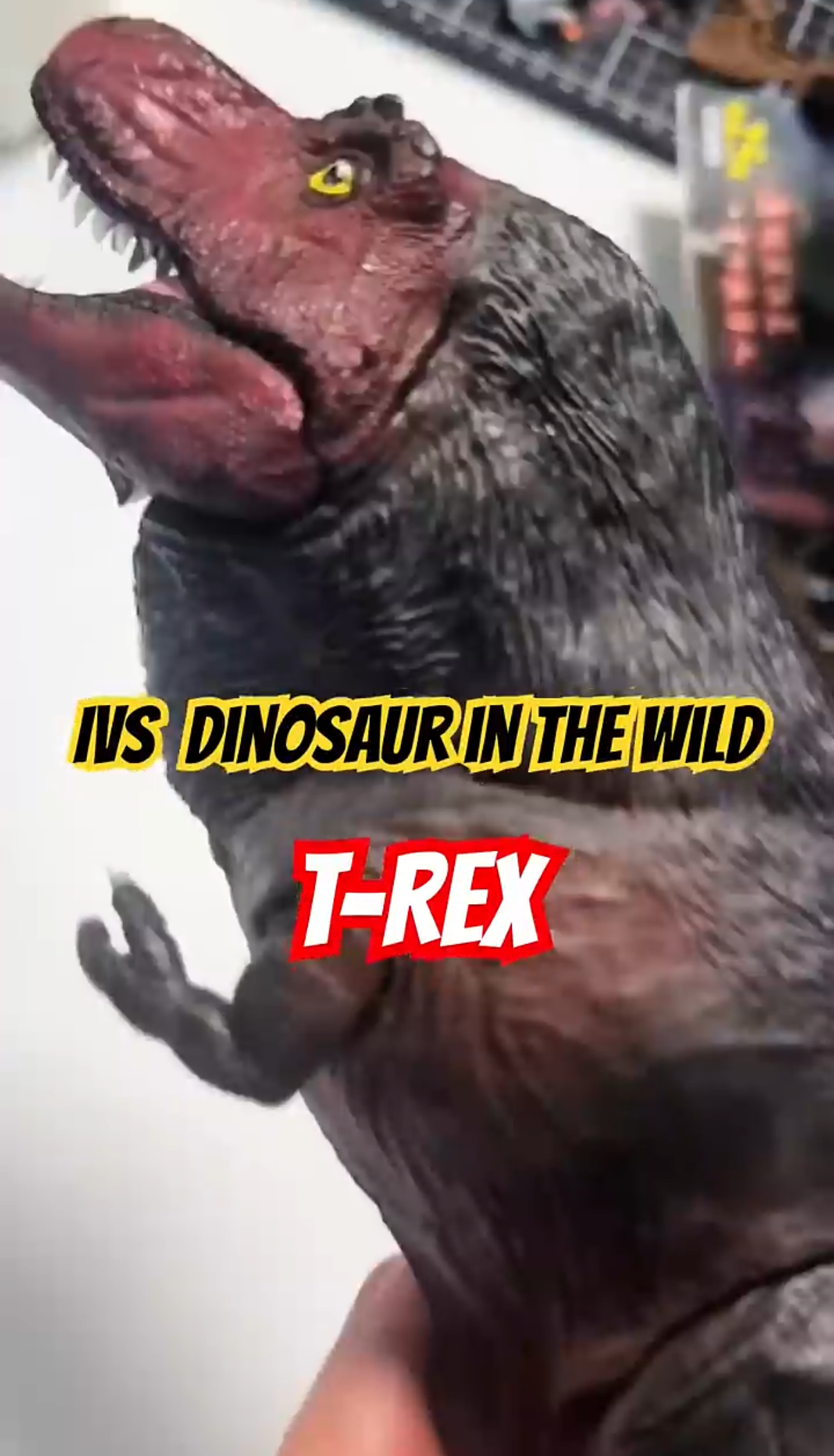 IVS Dinosaurs in the Wild T-rex Dinosaur Plastic Toy Model Action Figure Rare item