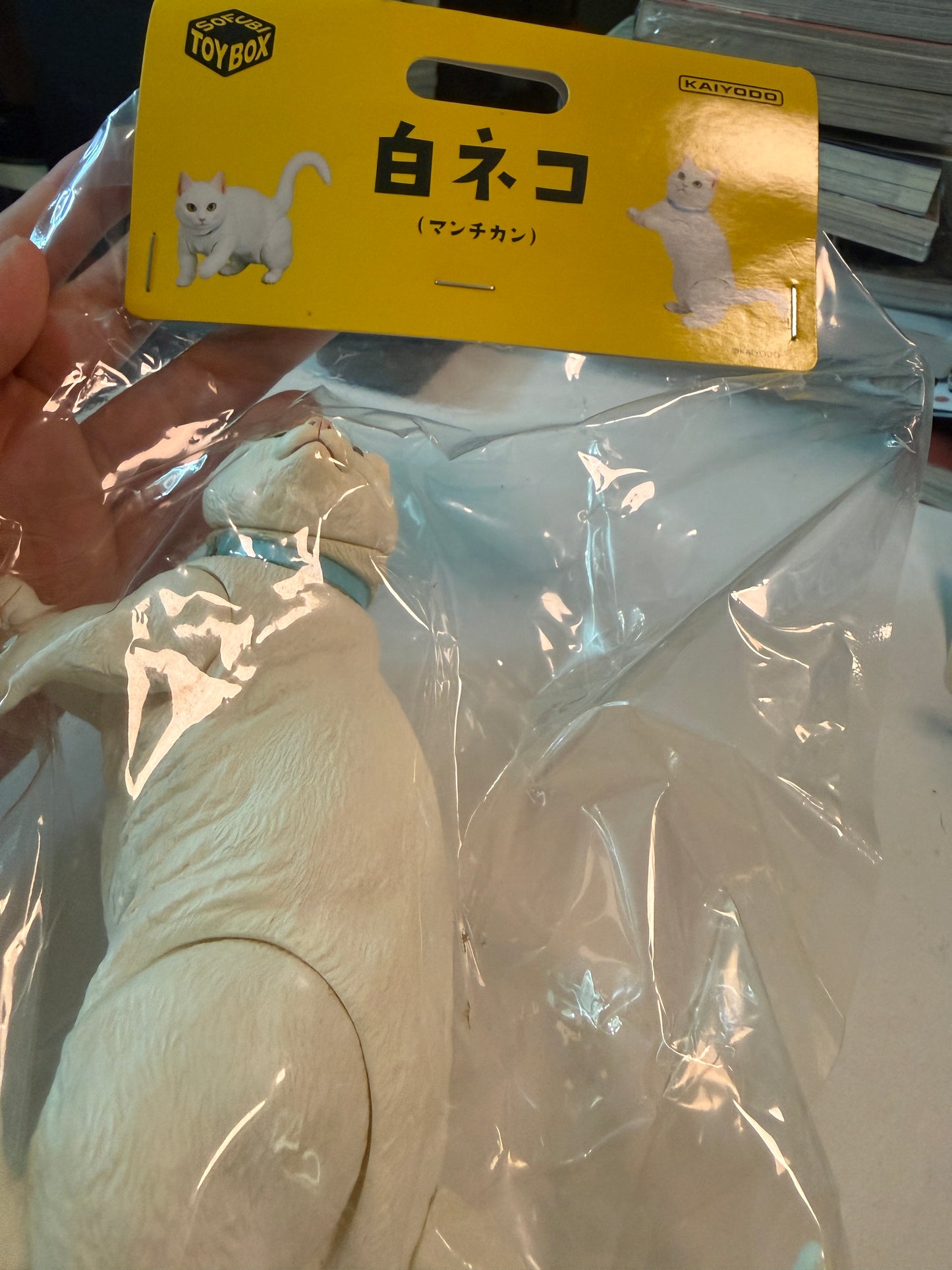 Japan Kaiyodo soft vinyl model White Cat SOFUBI PVC figurine figure model