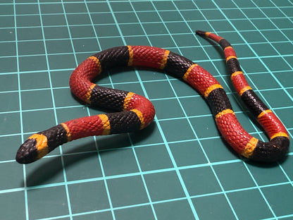 Retired Japan Kaiyodo Coral Snake Soft Rubber PVC mini figure model