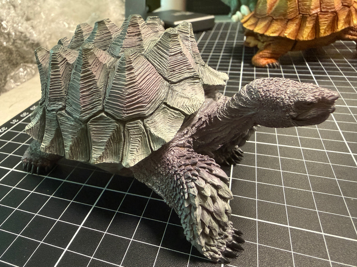 Japan Monster Geochelone sulcata Tortoise Turtle Replica Model Figurine 10cm (Grey)
