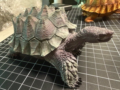 Japan Monster Geochelone sulcata Tortoise Turtle Replica Model Figurine 10cm (Grey)