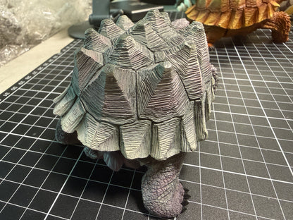 Japan Monster Geochelone sulcata Tortoise Turtle Replica Model Figurine 10cm (Grey)