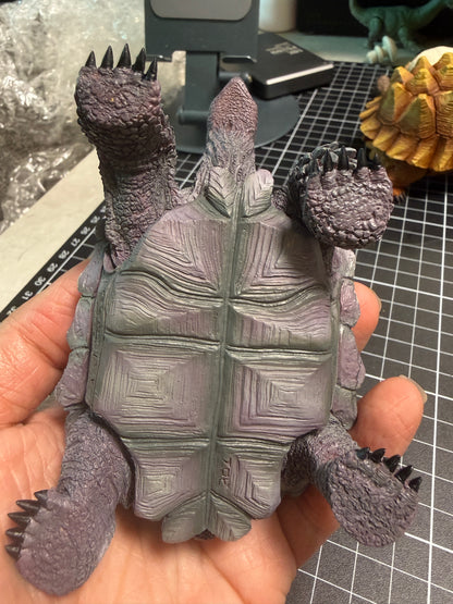 Japan Monster Geochelone sulcata Tortoise Turtle Replica Model Figurine 10cm (Grey)