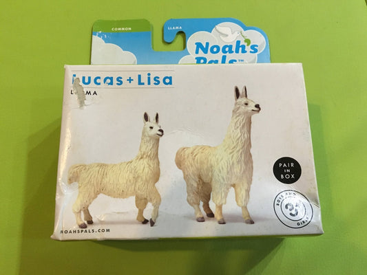 NOAH'S PALS LAMA Alpaca Animal PVC figurine figure Model pair in box