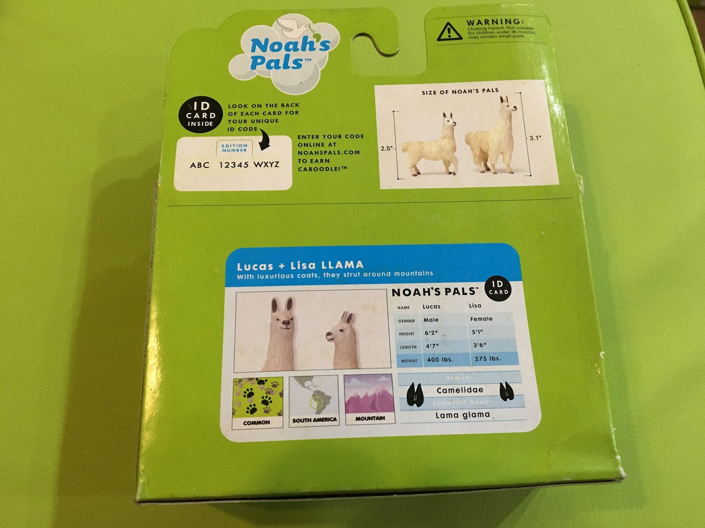 NOAH'S PALS LAMA Alpaca Animal PVC figurine figure Model pair in box