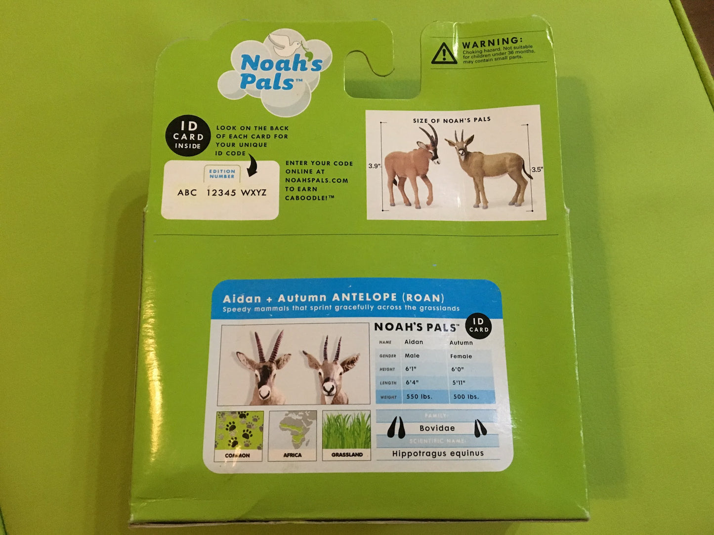 NOAH'S PALS ANTELOPE (ROAN) Animal PVC figurine figure Model pair in box