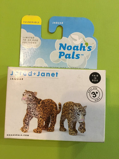 NOAH'S PALS Jaguar Leopard Animal PVC figurine figure Model pair in box