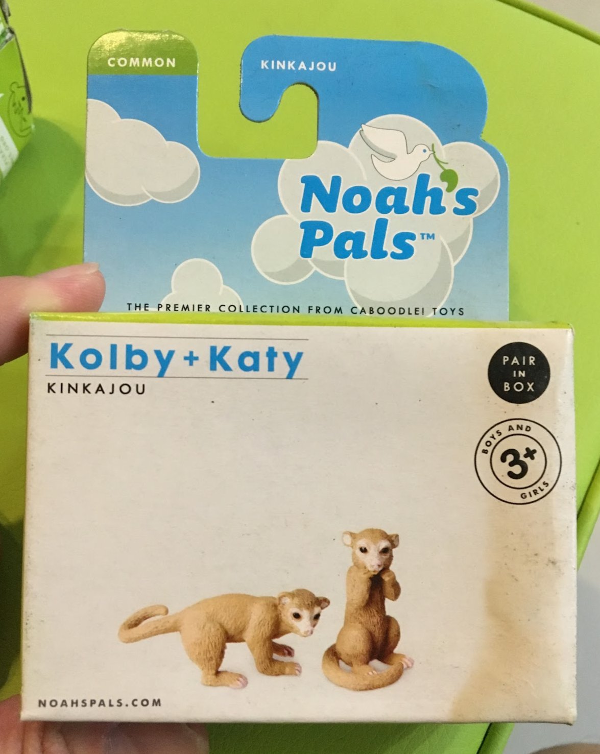 NOAH'S PALS Kolby+Kary KINKAJOU honey bear Animal PVC figurine figure Model pair in box