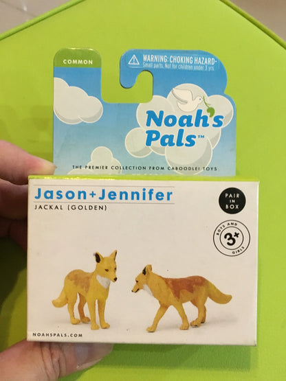 NOAH'S PALS JACKAL (GOLDEN) Animal PVC figurine figure Model pair in box