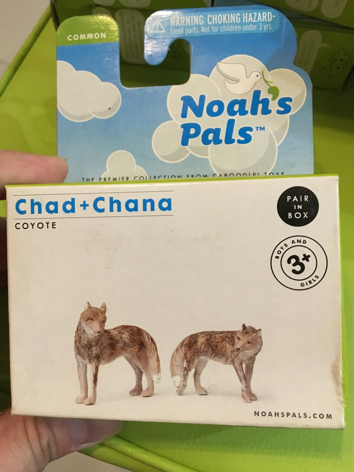 NOAH'S PALS COYOTE Animal PVC figurine figure Model pair in box