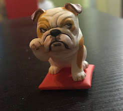 Japan Kaiyodo Taizen English Bulldog Bull dog Gashapon mini PVC figurine figure model