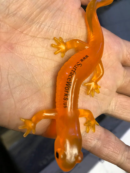 Rare Safari SurfaceWorks Orange Salamander newt (Translucent) PVC mini Figure model figurine