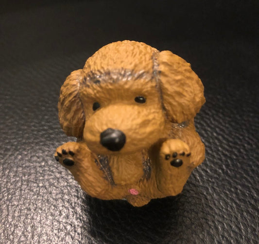 Japan Red Poodle Dog Ball Ball Animal PVC Mini Figurine Figure Model