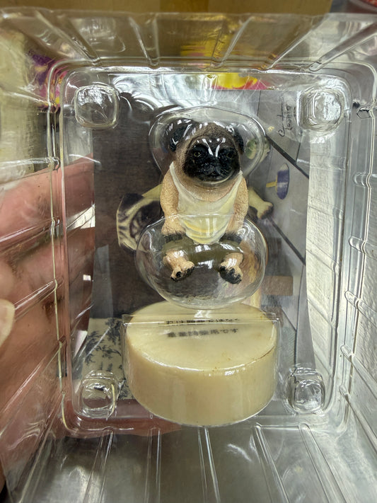 Japan Rare Retired Yujin 朝隈俊男 Asakuma Toshio Pug dog Resin mini PVC figurine figure model
